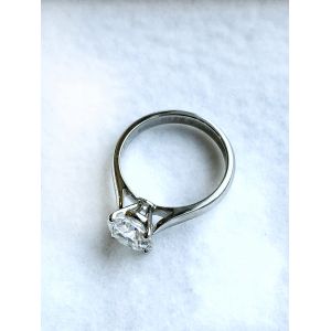 Classico anello di diamanti con un diamante - Foto 5