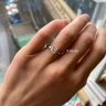 Classico anello di fidanzamento con diamante taglio principessa, Immagine 5