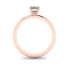 Classico anello solitario con diamante ovale in oro rosa, Immagine 2