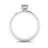 Classico anello solitario con diamante ovale in oro bianco, Immagine 2