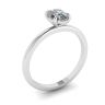 Classico anello solitario con diamante ovale in oro bianco, Immagine 4