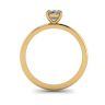 Classico anello solitario con diamante ovale in oro giallo, Immagine 2