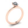 Classico anello solitario con diamante a pera in oro rosa, Immagine 4