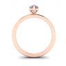 Classico anello solitario con diamante a pera in oro rosa, Immagine 2