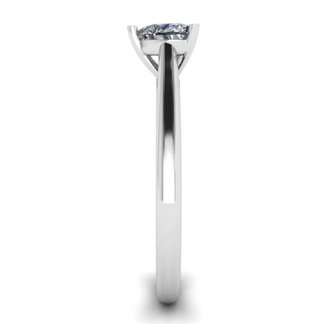 Anello Solitario Diamante Cuore Classico Oro Bianco - Foto 2