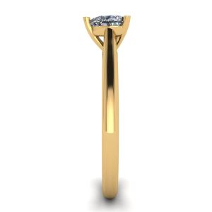 Anello Solitario Diamante Cuore Classico Oro Giallo - Foto 2