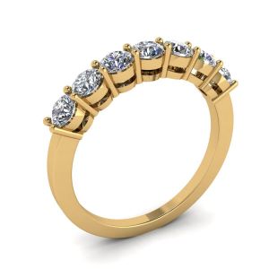 Anello eterno con sette pietre di diamanti in oro giallo 18 carati - Foto 3