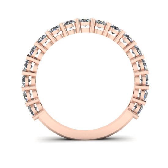 Anello con 17 diamanti in oro rosa 18 carati, More Image 0
