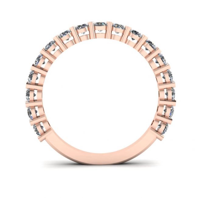 Anello con 17 diamanti in oro rosa 18 carati - Foto 1