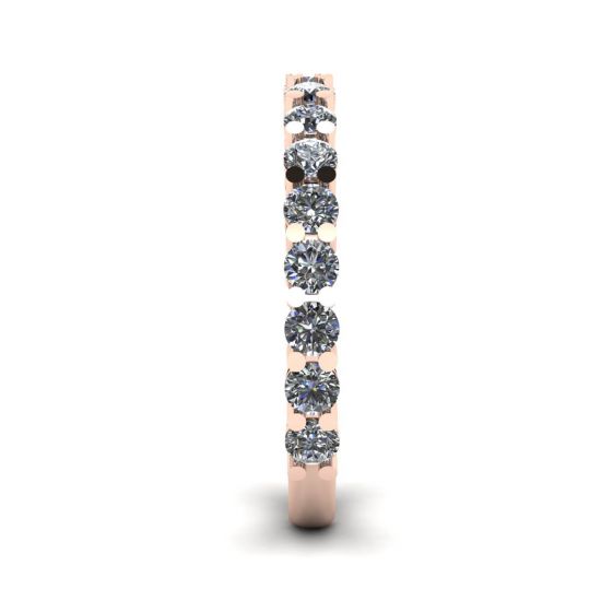 Anello con 17 diamanti in oro rosa 18 carati,  Ingrandisci immagine 3