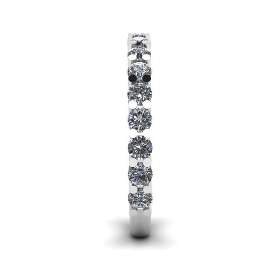 Anello con 17 diamanti in oro bianco 18 carati,  Ingrandisci immagine 3