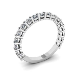 Anello con 17 diamanti in oro bianco 18 carati - Foto 3