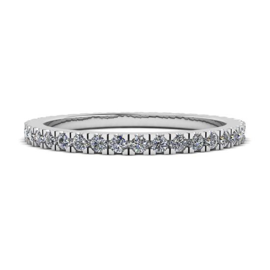 Classico anello Eternity con diamanti piccoli, Ingrandisci immagine 1