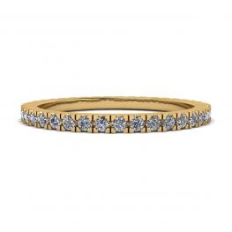 Classico Petite Diamond Eternity Anello in oro giallo 18 carati