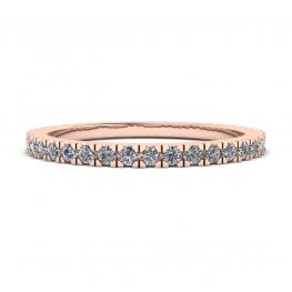 Classico Petite Diamond Eternity Anello in oro rosa 18 carati
