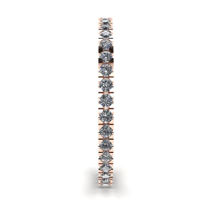 Classico Petite Diamond Eternity Anello in oro rosa 18 carati - Foto 2