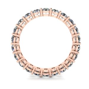 Classico anello Eternity con diamanti da 3 mm in oro rosa - Foto 1