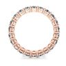 Classico anello Eternity con diamanti da 3 mm in oro rosa, Immagine 2