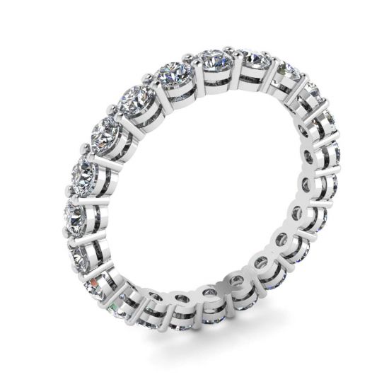 Classico anello Eternity con diamanti da 3 mm,  Ingrandisci immagine 4