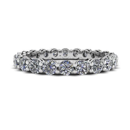 Classico anello Eternity con diamanti da 3 mm, Ingrandisci immagine 1