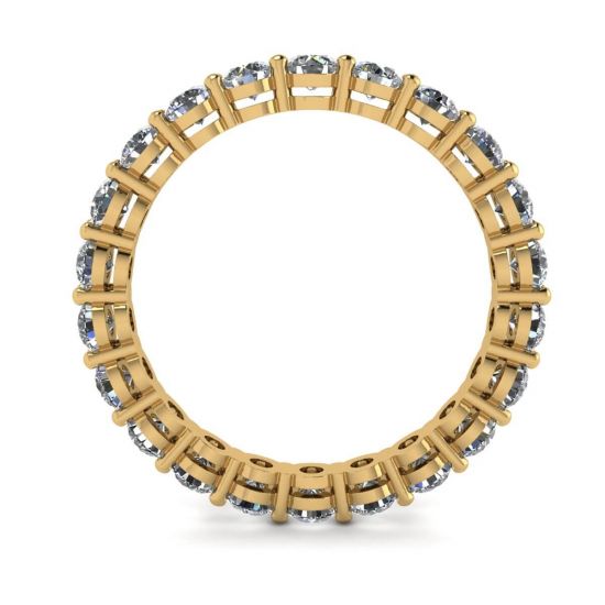 Classico anello Eternity con diamanti da 3 mm in oro giallo, More Image 0