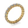 Classico anello Eternity con diamanti da 3 mm in oro giallo, Immagine 4