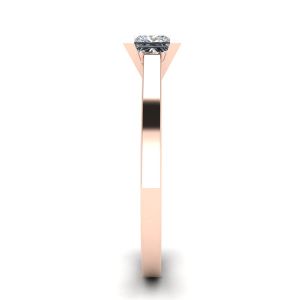 Anello con diamante taglio Princess in oro rosa 18 carati - Foto 2