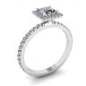 Anello di fidanzamento con diamante Halo galleggiante taglio principessa, Immagine 4