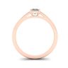 Classico anello solitario con diamante taglio smeraldo in oro rosa, Immagine 2
