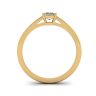 Classico anello solitario con diamante taglio smeraldo in oro giallo, Immagine 2