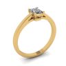 Classico anello solitario con diamante taglio smeraldo in oro giallo, Immagine 4