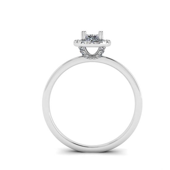 Anello di fidanzamento Halo con diamante ovale, More Image 0