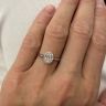 Anello di fidanzamento Halo con diamante ovale, Immagine 5