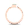 Elegante anello quadrato con smeraldi in oro rosa 18 carati, Immagine 2