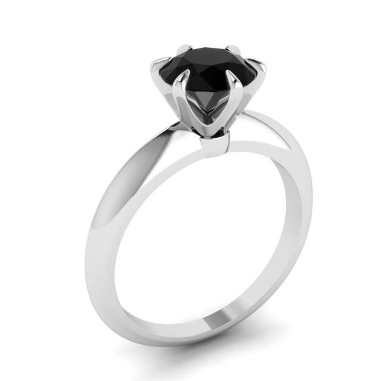 Anello di Fidanzamento con Diamante Nero da 1 carato,  Ingrandisci immagine 4
