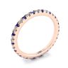 Riviera pavé zaffiro e diamanti Eternity anello in oro rosa, Immagine 4