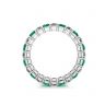 Classico anello Eternity con smeraldi e diamanti da 3 mm, Immagine 2
