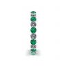 Classico anello Eternity con smeraldi e diamanti da 3 mm, Immagine 3