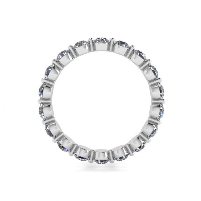 Anello Eternity con diamanti da 3 mm a griffe condivise - Foto 1