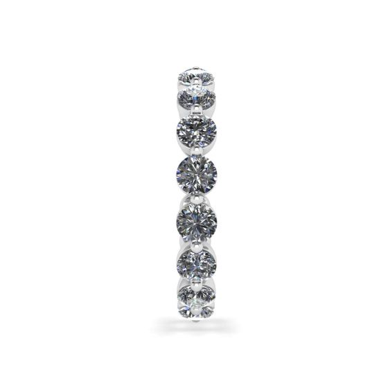 Anello Eternity con diamanti da 3 mm a griffe condivise, More Image 1
