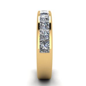 Anello Eternity con diamanti taglio Princess in oro giallo - Foto 2