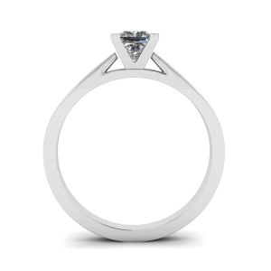 Anello con diamanti a taglio principessa in stile futuristico - Foto 1