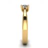 Anello a griffe incrociate con diamante tondo in oro giallo 18 carati, Immagine 3