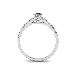 Anello diamantato con pavè laterale - Foto 1
