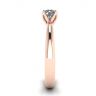 Anello incastonato a petalo con diamante tondo in oro rosa 18 carati, Immagine 3