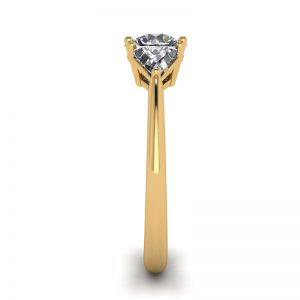 Anello con tre diamanti in oro giallo 18 carati - Foto 2