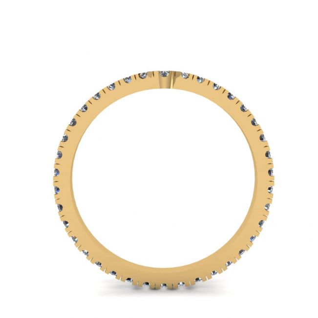 Fascia Eternity con diamanti ricurvi in oro giallo - Foto 1