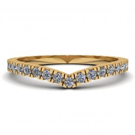 Fascia Eternity con diamanti ricurvi in oro giallo