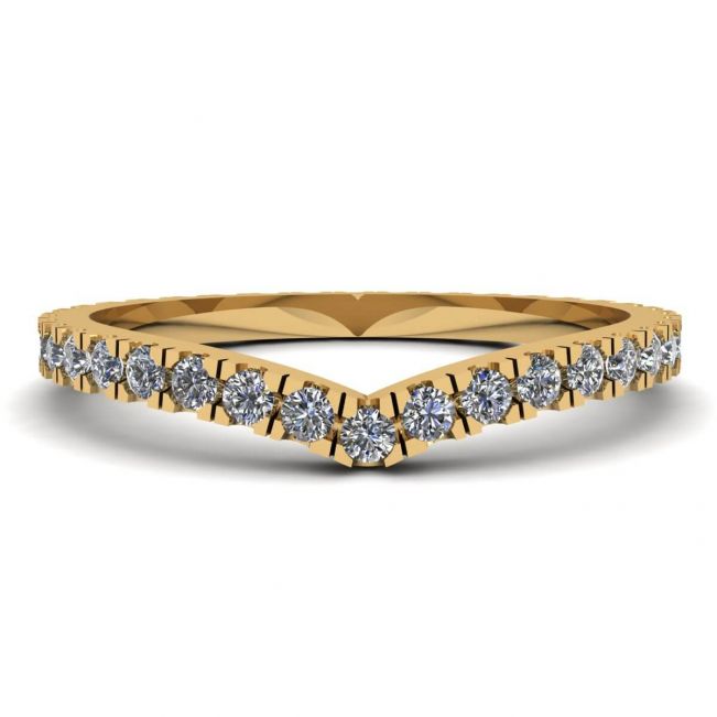 Fascia Eternity con diamanti ricurvi in oro giallo