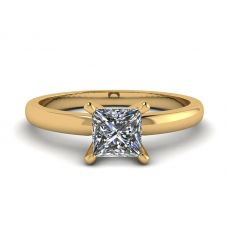Anello di fidanzamento in oro misto con Princess Diamond